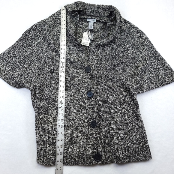Catherines Size 0X Cable Knit Sweater Gray 001901 14/16w Button NWT - Picture 2 of 5